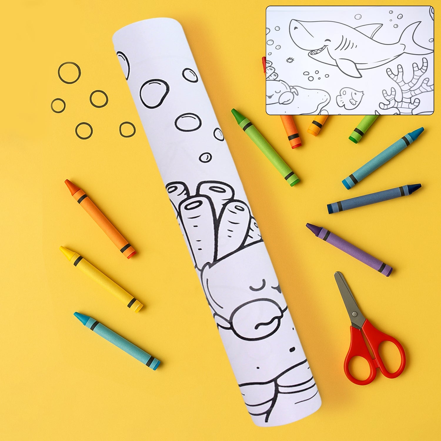 Fun and Educational Coloring Roll (1 Pc) Fun and Educational Coloring Roll (1 Pc)